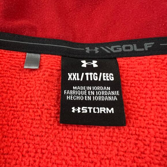 Under Armour Storm Golf 1/4 zip orange Pullover Sweatshirt Men's Size XXL - Picture 3 of 7